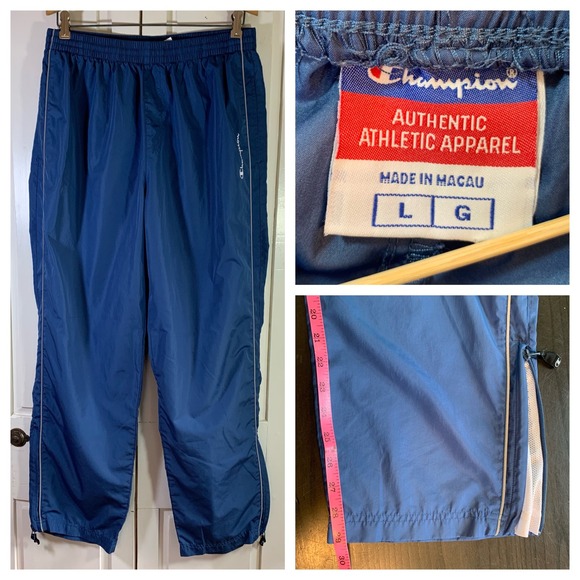 Champion Track Pants Athletic Warm Up Lightweight Large Athletic Windbreaker - Picture 1 of 16
